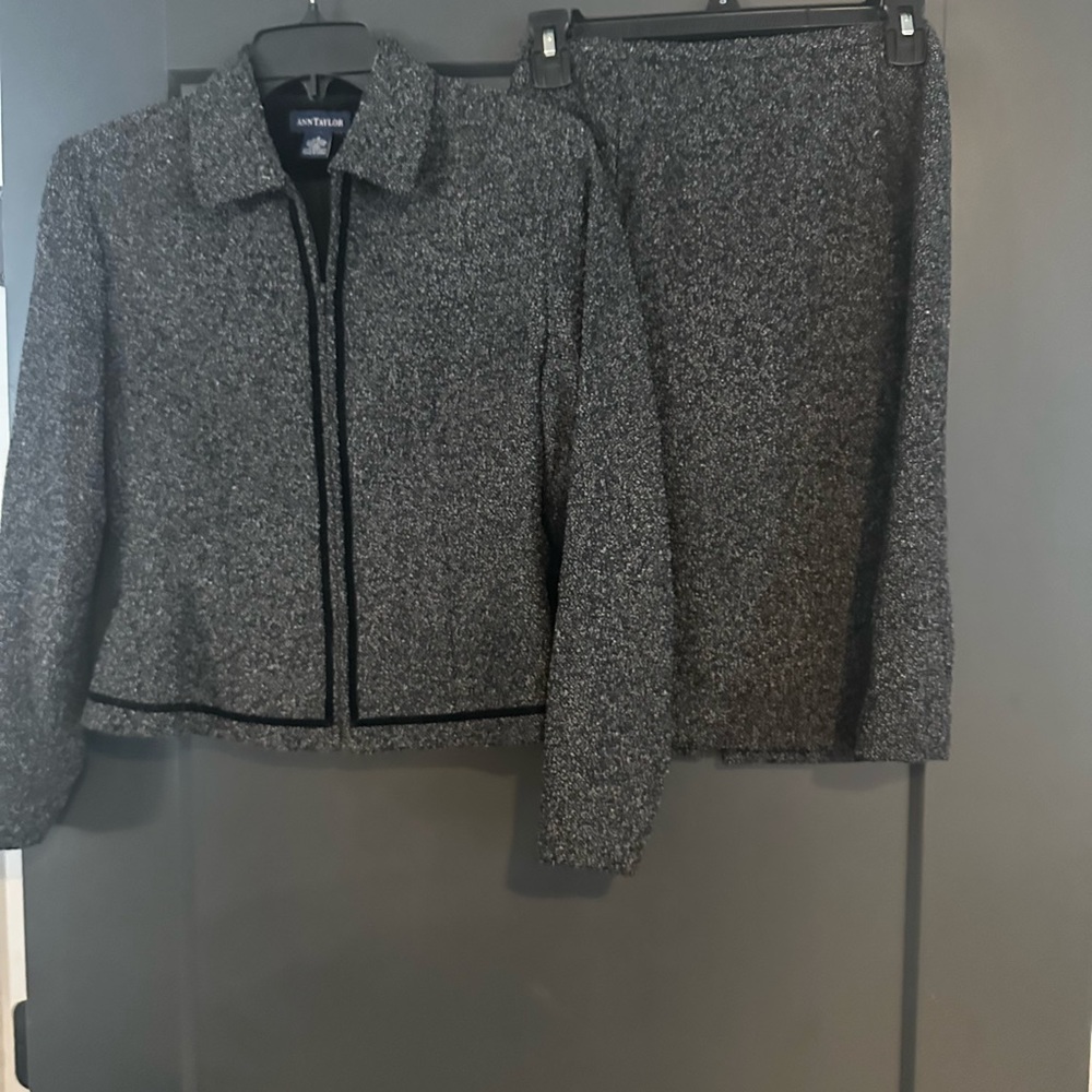 Gray suit Jacket and Skirt Set
